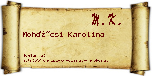 Mohácsi Karolina névjegykártya